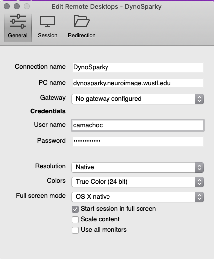 Mac Remote Desktop Example