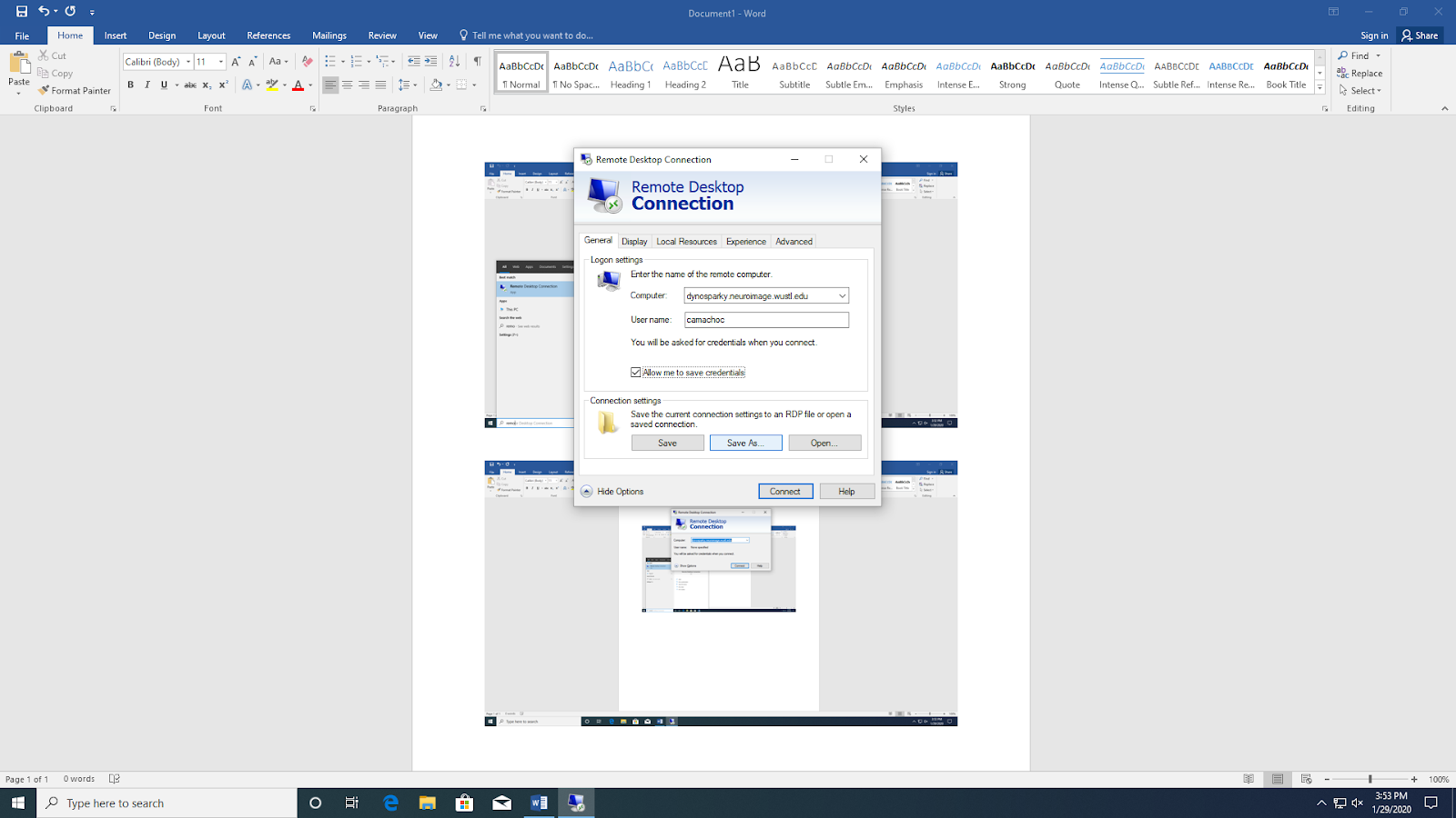 Windows Remote Desktop NIL Credentials
